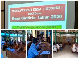 Musyawarah Desa ( MUSDES) Penyusunan RKPDES Tahun 2020