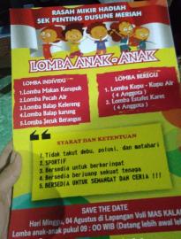 Muda Mudi Nglegok Adakan Lomba Menyambut HUT RI Ke 74