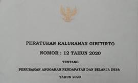 Peraturan Kalurahan Giritirto No 12 Tahun 2020 Tentang APBDes Tahun 2020