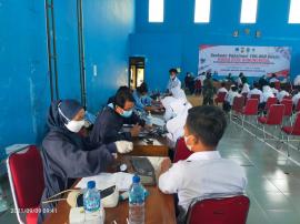 Kodim 0730/Gunungkidul Gelar Vaksinasi Untuk Kalangan Pelajar Di Purwosari