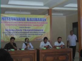 Musyawarah Kalurahan, Sosialisasi Transformasi (BUMKALMA)