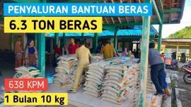 6,3 TON BERAS DISALURKAN KEPADA 638 KPM