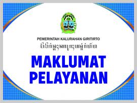 Maklumat Pelayanan Kalurahan Giritirto