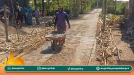 Warga Padukuhan Nglegok Bangun Jalan Rabat Beton Secara Swadaya