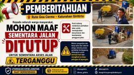 Perbaikan Jalan Tanjakan Goa Cerme Dimulai, Akses Ditutup Sementara 