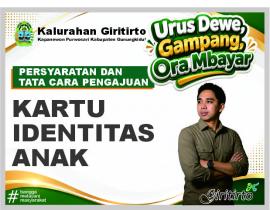 Persyaratan Penerbitan Kartu Identitas Anak (KIA)