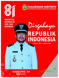 Upacara HUT ke 81 RI  di lapangan Wonoboyo
